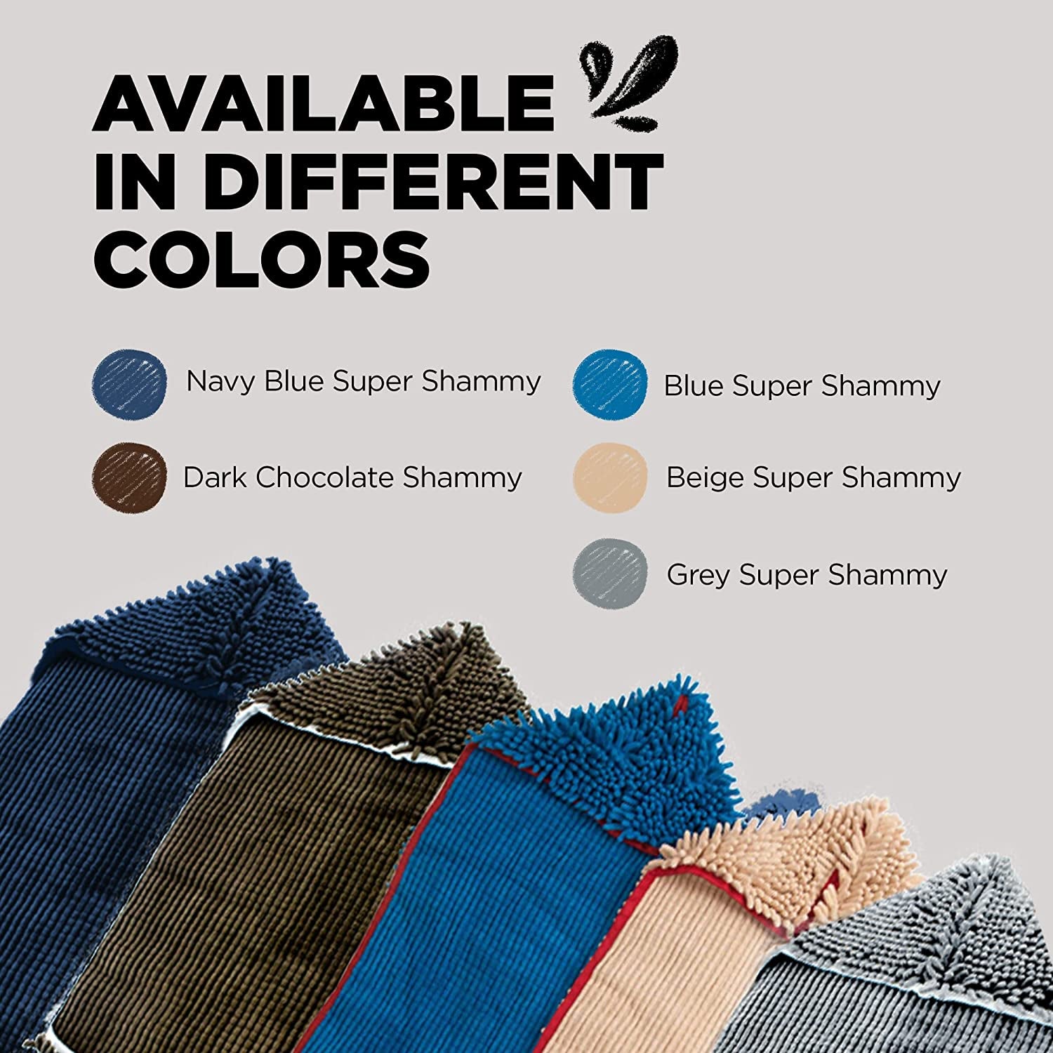 Soggy Doggy Super Shammy Dog Towel | Gray | 31” X 14” | Microfiber Chenille Towel for Drying Dogs and Cleaning Paws | Fast Drying with Hand Pockets for Ease