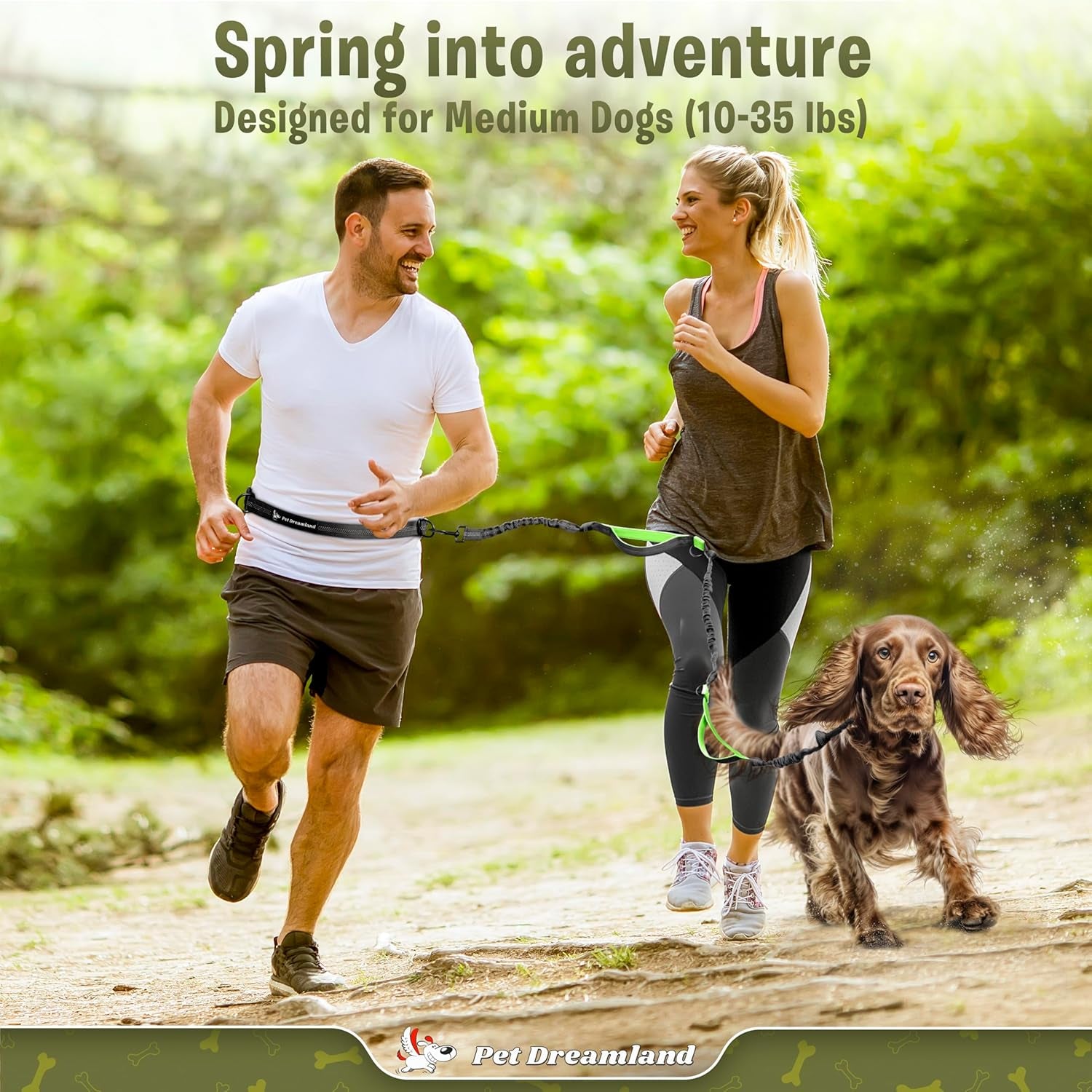 Exquisite Hands-Free Leash for Medium Dogs: Ultimate Comfort & Freedom for Running, Walking, Hiking. Premium Quality, Durable & Versatile Waist Dog Leash Belt. Your Dog Will Love It