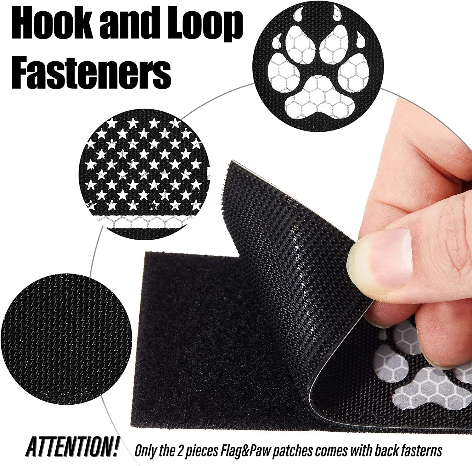 8 Pieces Reflective Service Dog Vest Patches Do Not Pet in Training Harness Removable Tactical Dog Vest Patches with Printed Paw(Classic Patterns,6 X 2 Inch)