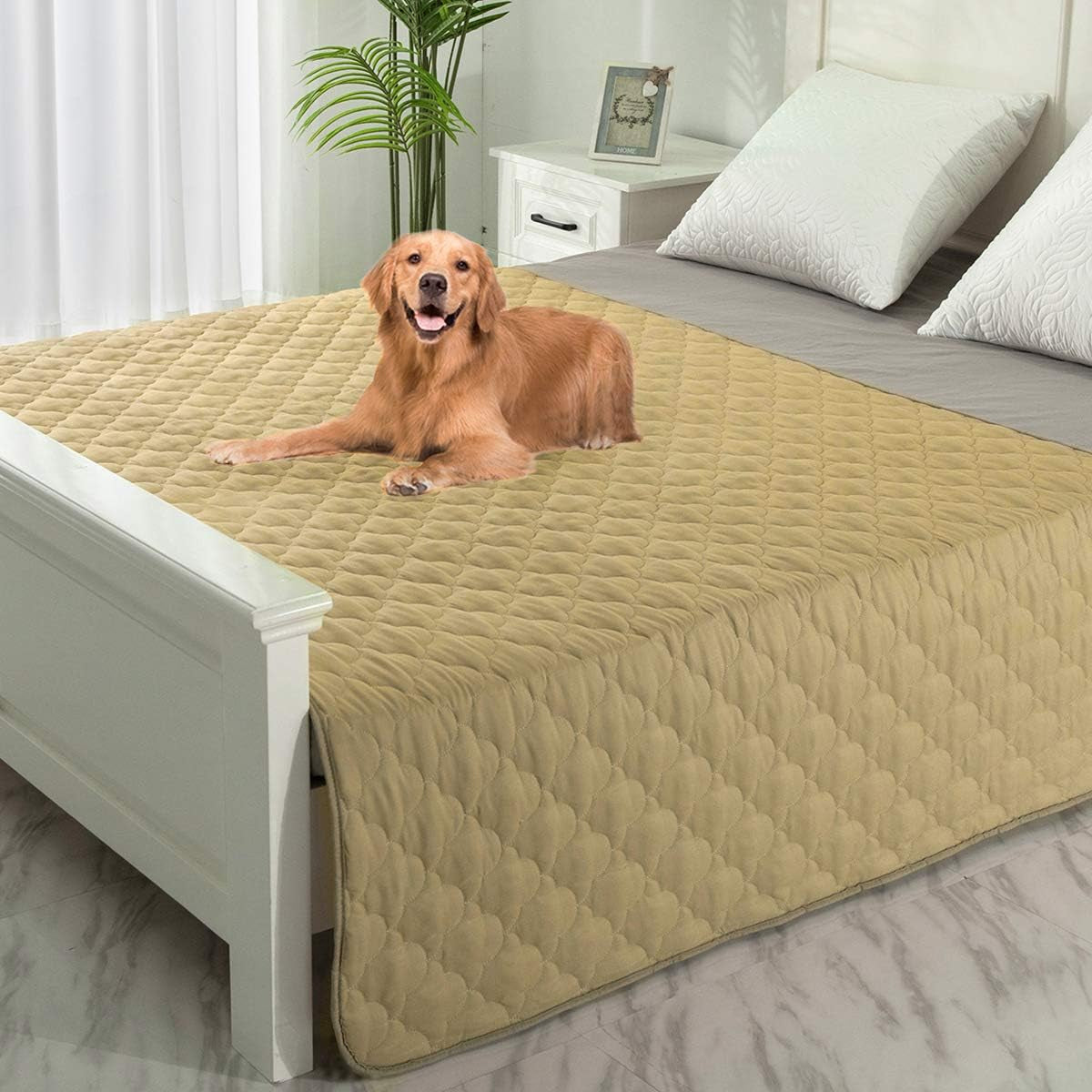 Dog Bed Covers Dog Rugs Pet Pads Puppy Pads Washable Pee Pads for Dog Blankets for Couch Protection Super Soft Pet Bed Covers for Dog Training Pads 1 Piece 82"X82" Taupe