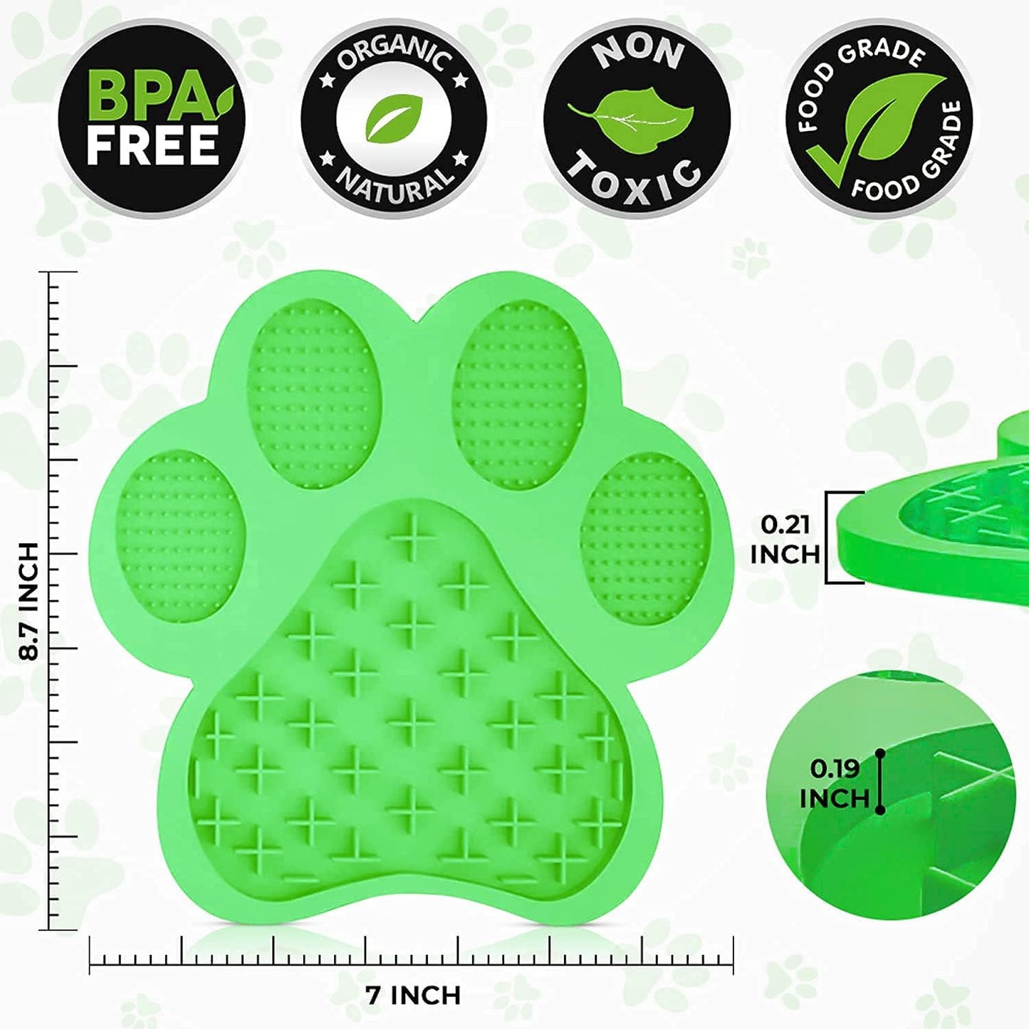 Dog Nail Clippers - Dog and Cat Pet Nail Trimmers with Nail File | Grooming Tool for Pets with Lick Mat - Professional Nail Clippers for Small Medium Large Breeds, Green