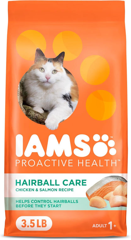 Proactive Health Adult Hairball Care Dry Cat Food with Chicken and Salmon, 3.5 Lb. Bag