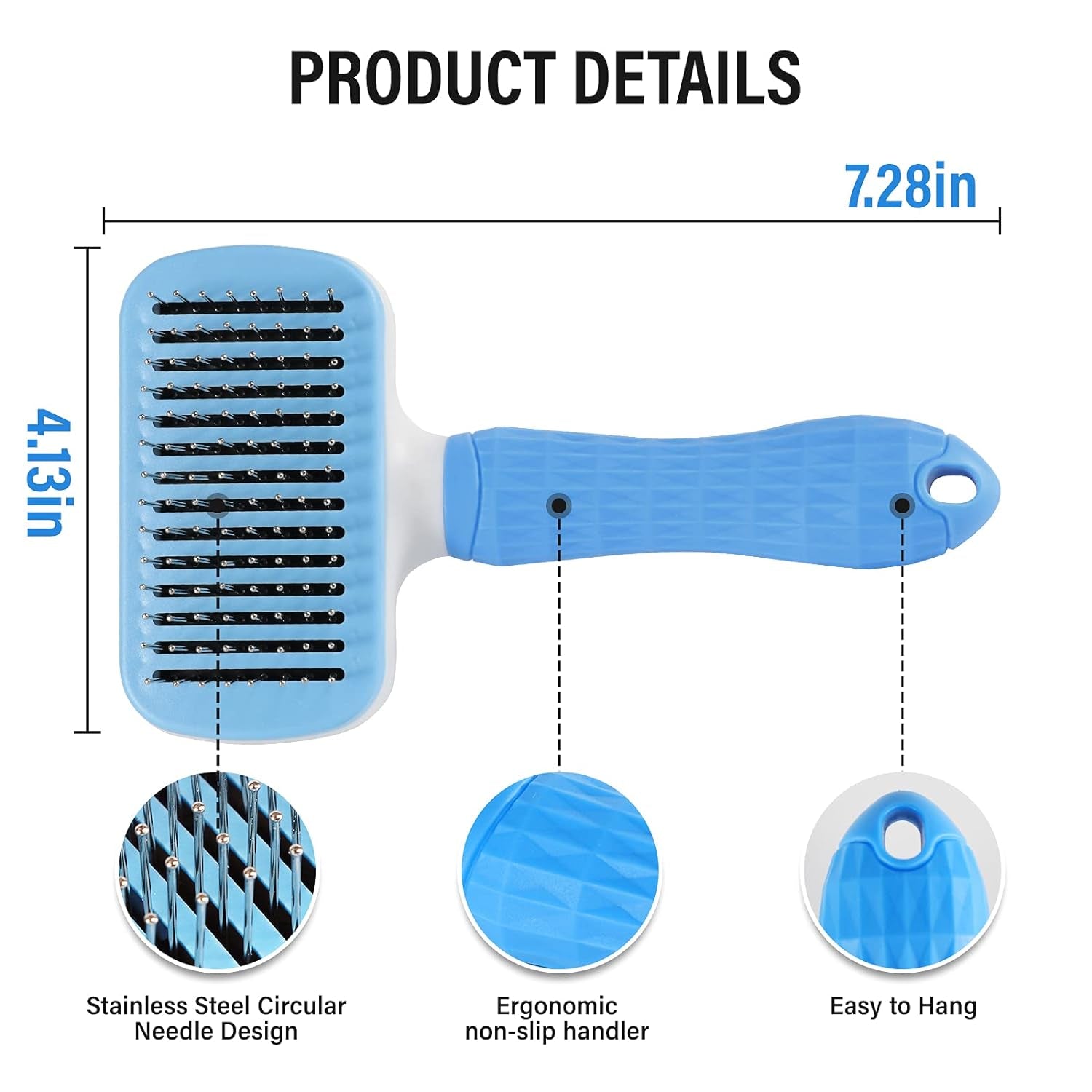 Dog Brush, Pet Deshedding Brush, Effectively Reduces Shedding by up to 90% Gently Removes Loose Undercoat, Mats Professional Deshedding Tools for Pets with Short Hair and Long Thick Hair Dogs & Cats