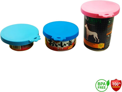3 Pack Pet Can Covers/Cat Dog Food Can Lids/Universal BPA Free/Silicone Pet Food Can Lids Covers/Fits Most Standard Size Dog and Cat Can Tops for Pet Food Storage