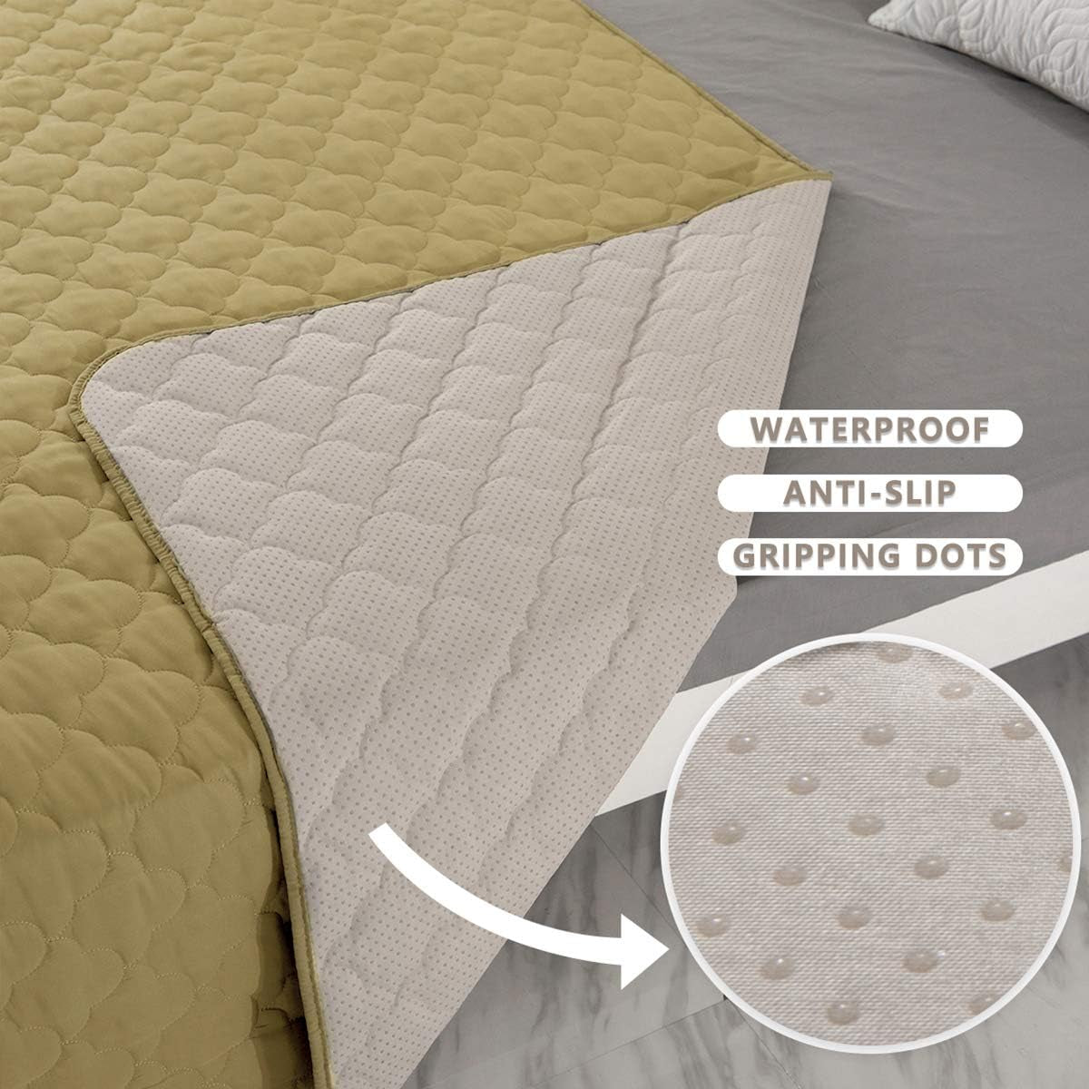 Dog Bed Covers Dog Rugs Pet Pads Puppy Pads Washable Pee Pads for Dog Blankets for Couch Protection Super Soft Pet Bed Covers for Dog Training Pads 1 Piece 82"X82" Taupe