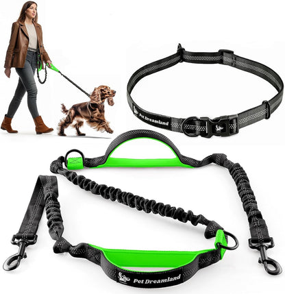 Exquisite Hands-Free Leash for Medium Dogs: Ultimate Comfort & Freedom for Running, Walking, Hiking. Premium Quality, Durable & Versatile Waist Dog Leash Belt. Your Dog Will Love It
