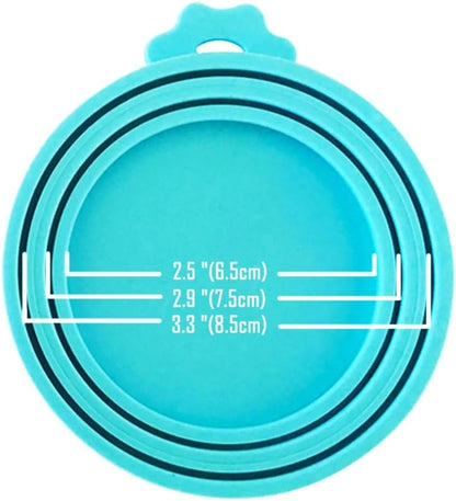 3 Pack Pet Can Covers/Cat Dog Food Can Lids/Universal BPA Free/Silicone Pet Food Can Lids Covers/Fits Most Standard Size Dog and Cat Can Tops for Pet Food Storage