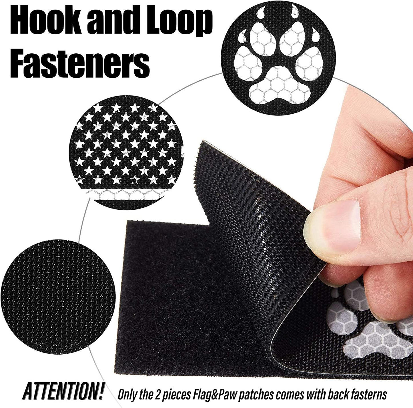 8 Pieces Reflective Service Dog Vest Patches Do Not Pet in Training Harness Removable Tactical Dog Vest Patches with Printed Paw(Classic Patterns,6 X 2 Inch)