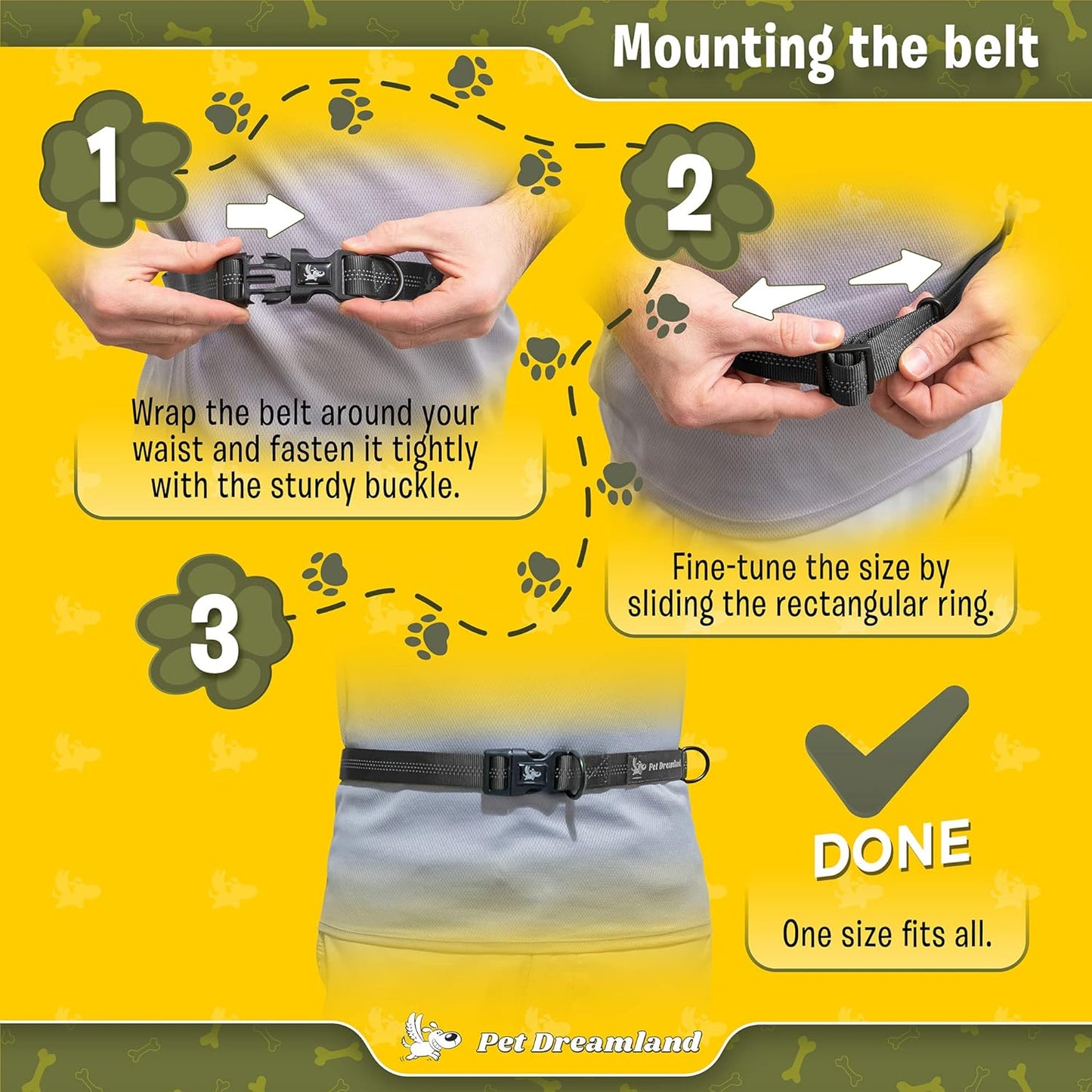 Exquisite Hands-Free Leash for Medium Dogs: Ultimate Comfort & Freedom for Running, Walking, Hiking. Premium Quality, Durable & Versatile Waist Dog Leash Belt. Your Dog Will Love It